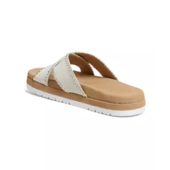 NWT Jack Rogers Lexi Criss-Cross Sandals Natural/ Platinum - Picture 7 of 15